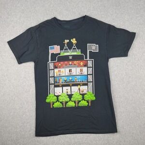 WWE Money in‎ the Bank 2020 8 Bit Tower T-shirt Black Size Small Double Sided